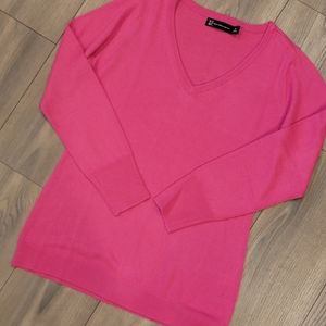 Pink V Neck Sweater